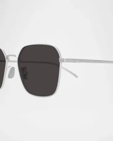 Bottega Veneta Men 's Square Metal Sunglasses | Thumbnail 2
