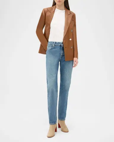 Ralph Lauren Collection Ocean Blue Denim Straight-Leg Ankle Jeans | Thumbnail 5 Ralph Lauren Collection Ocean Blue Denim Straight-Leg Ankle Jeans | Thumbnail 5