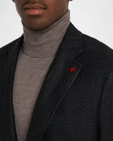 Isaia Men's Woven Textured Blazer | Thumbnail 4 Isaia Men's Woven Textured Blazer | Thumbnail 4