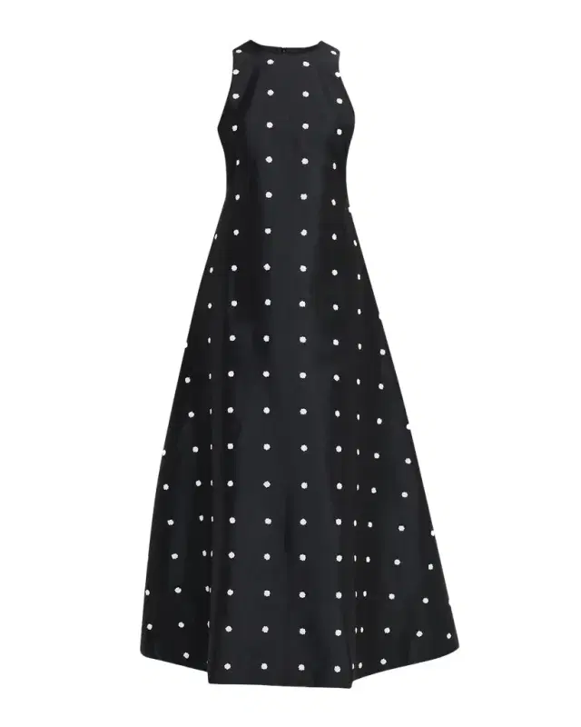 Bennet Floral Sequined Sleeveless Maxi Dress