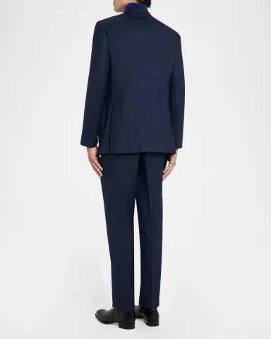 Isaia Men's Wool Windowpane Plaid Two-Piece Suit | Thumbnail 2 Isaia Men's Wool Windowpane Plaid Two-Piece Suit | Thumbnail 2