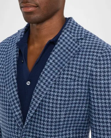 Sartorio Men's Wool and Silk Houndstooth Sport Coat | Thumbnail 4 Sartorio Men's Wool and Silk Houndstooth Sport Coat | Thumbnail 4