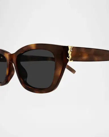 Saint Laurent YSL 55mm Acetate Rectangular Sunglasses | Thumbnail 2 Saint Laurent YSL 55mm Acetate Rectangular Sunglasses | Thumbnail 2