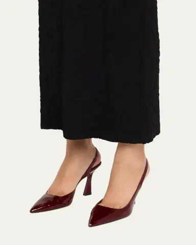 Stuart Weitzman Vinnie D'Orsay Patent Leather Slingback Pumps | Thumbnail 2 Stuart Weitzman Vinnie D'Orsay Patent Leather Slingback Pumps | Thumbnail 2