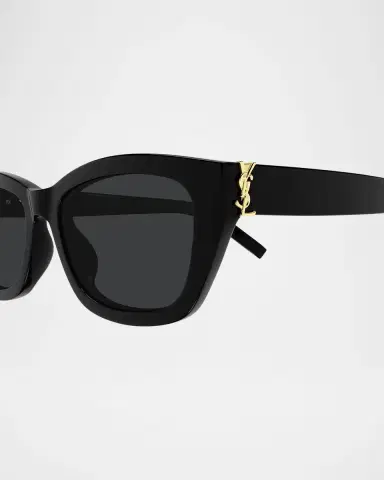 Saint Laurent YSL 55mm Rectangular Acetate Sunglasses | Thumbnail 2