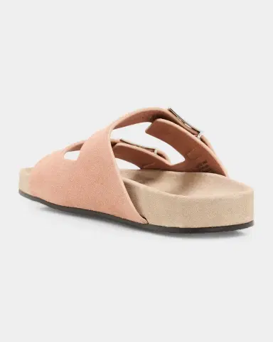 Tory Burch Mellow Suede Dual-Buckle Slide Sandals | Thumbnail 3 Tory Burch Mellow Suede Dual-Buckle Slide Sandals | Thumbnail 3