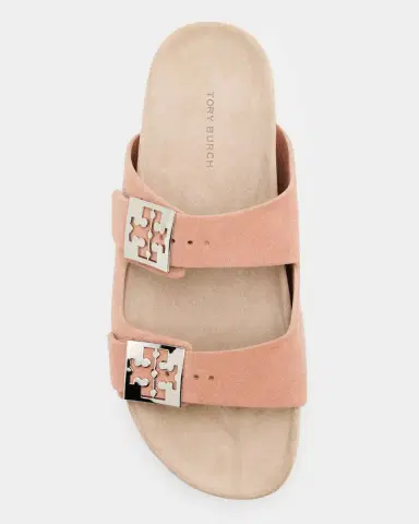 Tory Burch Mellow Suede Dual-Buckle Slide Sandals | Thumbnail 5 Tory Burch Mellow Suede Dual-Buckle Slide Sandals | Thumbnail 5