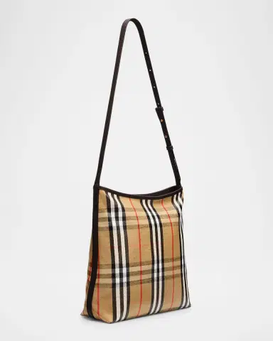 Burberry Highlands Small Coated Check Shoulder Bag | Thumbnail 2