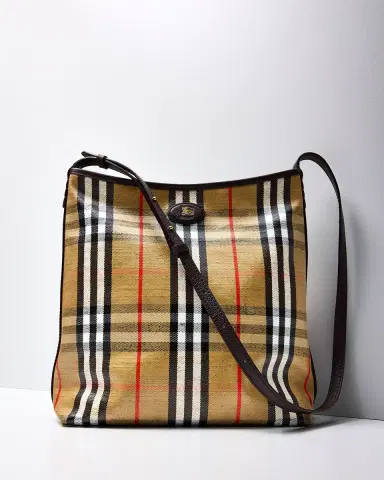Burberry Highlands Small Coated Check Shoulder Bag | Thumbnail 4