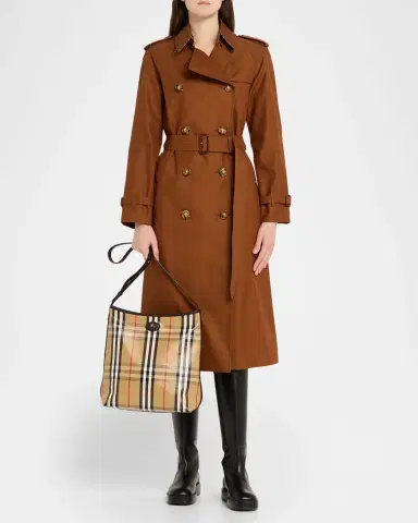 Burberry Highlands Small Coated Check Shoulder Bag | Thumbnail 5