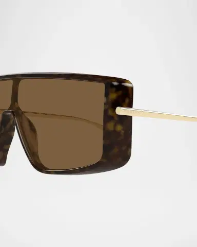 Alexander McQueen T-Bar 50mm Shield Acetate Sunglasses | Thumbnail 2