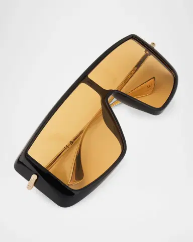 Alexander McQueen T-Bar 99mm Acetate & Metal Visor Sunglasses | Thumbnail 4 Alexander McQueen T-Bar 99mm Acetate & Metal Visor Sunglasses | Thumbnail 4