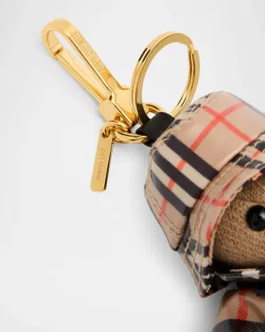 Burberry Thomas Check Raincoat Bear Bag Charm | Thumbnail 2 Burberry Thomas Check Raincoat Bear Bag Charm | Thumbnail 2