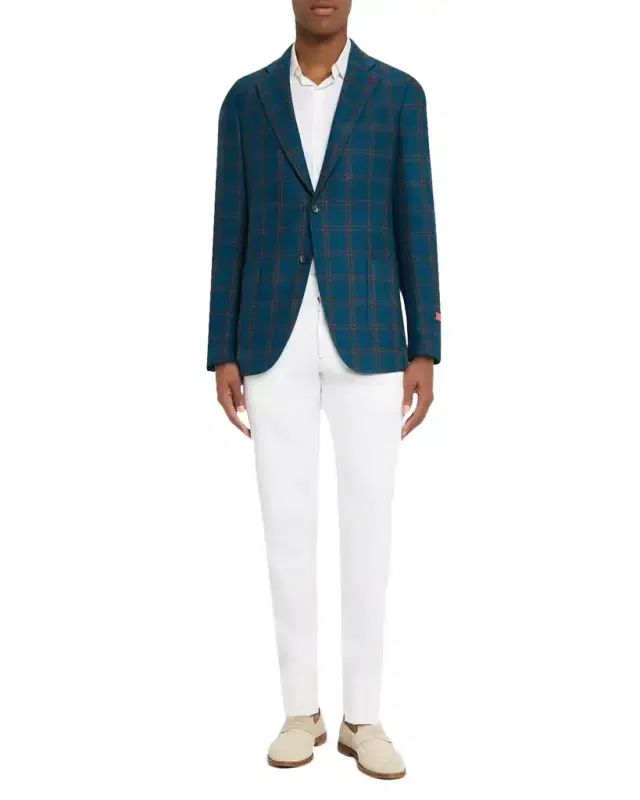 Men's Cashmere Plaid Sport Coat