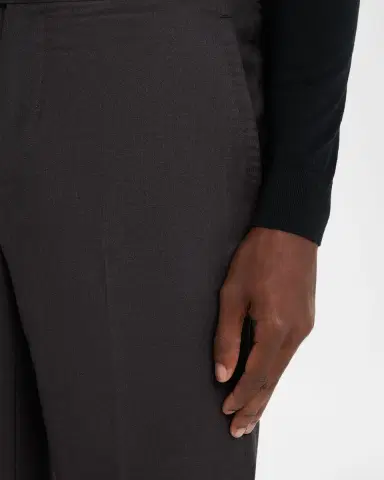 Isaia Men's Wool Twill Side-Tab Trousers | Thumbnail 10