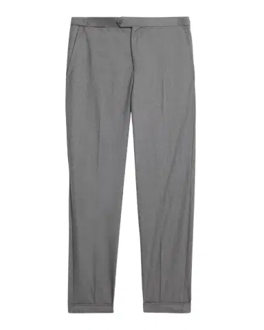 Isaia Men's Wool Twill Side-Tab Trousers | Thumbnail 1