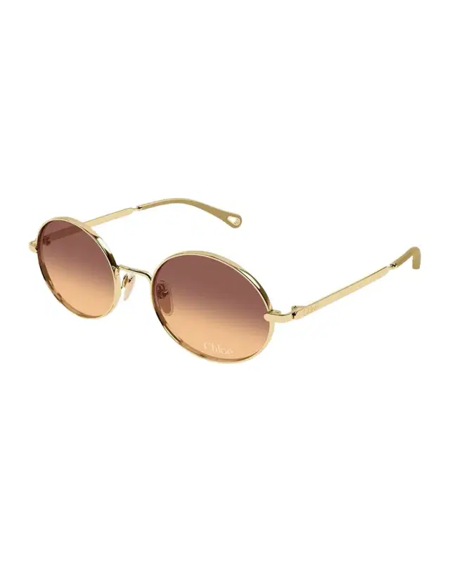 Chloe Aly 55mm Metal Round Sunglasses