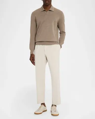 Loro Piana Men's Tennis Walk Suede & Leather Sneakers | Thumbnail 2