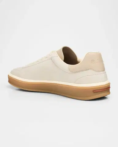 Loro Piana Men's Tennis Walk Suede & Leather Sneakers | Thumbnail 3
