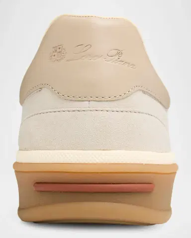 Loro Piana Men's Tennis Walk Suede & Leather Sneakers | Thumbnail 4