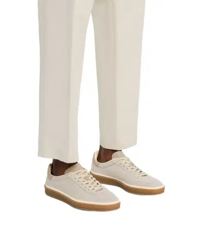 Loro Piana Men's Tennis Walk Suede & Leather Sneakers | Thumbnail 1