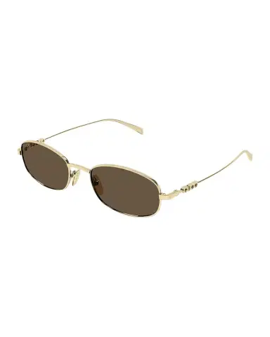 Gucci Block 54mm Metal Oval Sunglasses | Thumbnail 1