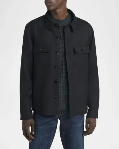 Tom Ford Men's Wool and Silk Double Pocket Jacket | Thumbnail 2
