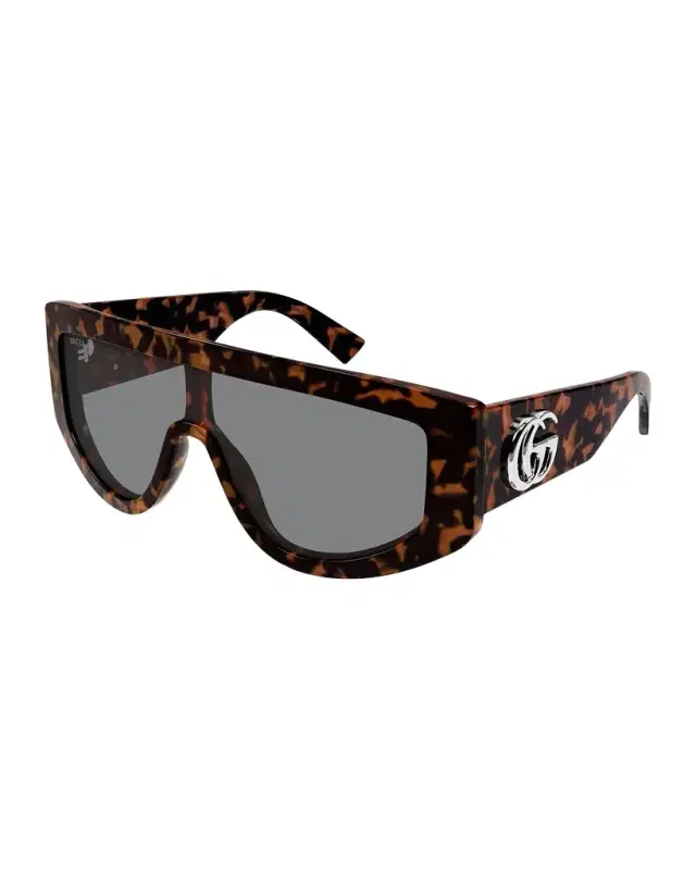 Gucci GG Extruded 99mm Acetate Shield Sunglasses