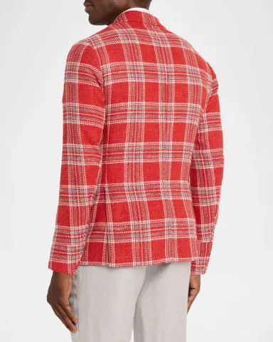 Sartorio Men's Wool and Silk Large Plaid Sport Coat | Thumbnail 2 Sartorio Men's Wool and Silk Large Plaid Sport Coat | Thumbnail 2