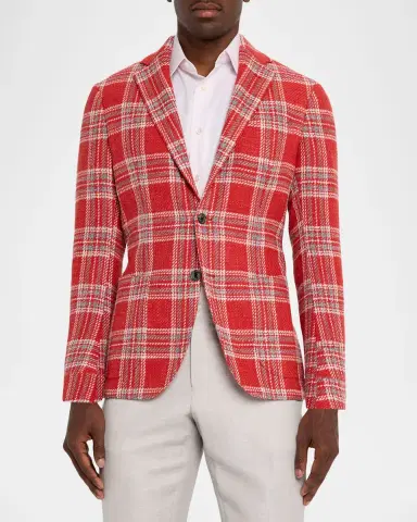 Sartorio Men's Wool and Silk Large Plaid Sport Coat | Thumbnail 3 Sartorio Men's Wool and Silk Large Plaid Sport Coat | Thumbnail 3