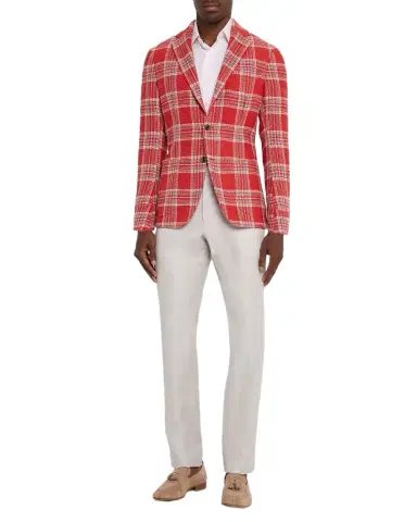 Sartorio Men's Wool and Silk Large Plaid Sport Coat | Thumbnail 1 Sartorio Men's Wool and Silk Large Plaid Sport Coat | Thumbnail 1