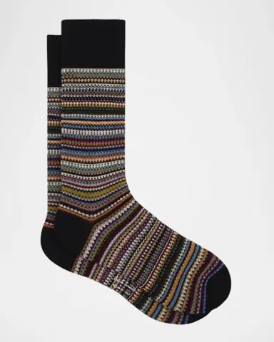 Paul Smith Men's Pique Signature Stripe Crew Socks | Thumbnail 2