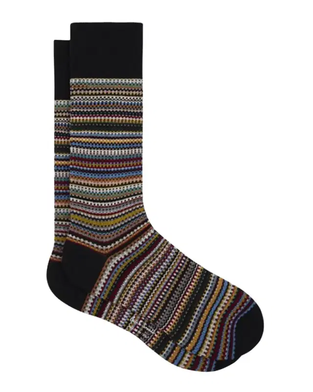 Paul Smith Men 's Pique Signature Stripe Crew Socks