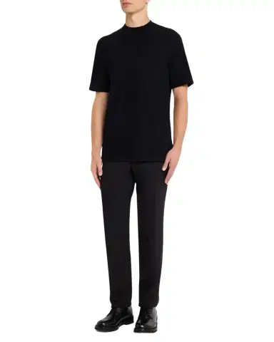 Emporio Armani Men's Textured Crewneck T-Shirt | Thumbnail 1 Emporio Armani Men's Textured Crewneck T-Shirt | Thumbnail 1