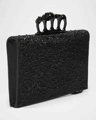 Alexander McQueen Knuckle Flat Crystal Clutch Pouch Bag | Thumbnail 3