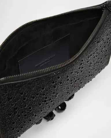 Alexander McQueen Knuckle Flat Crystal Clutch Pouch Bag | Thumbnail 4