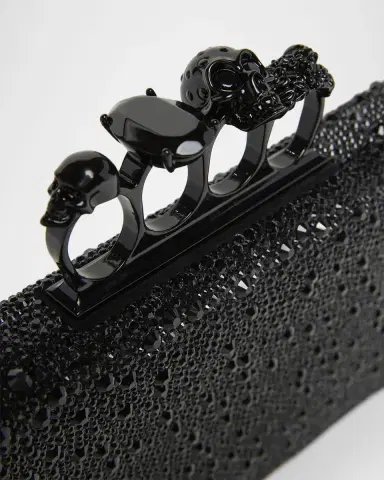 Alexander McQueen Knuckle Flat Crystal Clutch Pouch Bag | Thumbnail 6