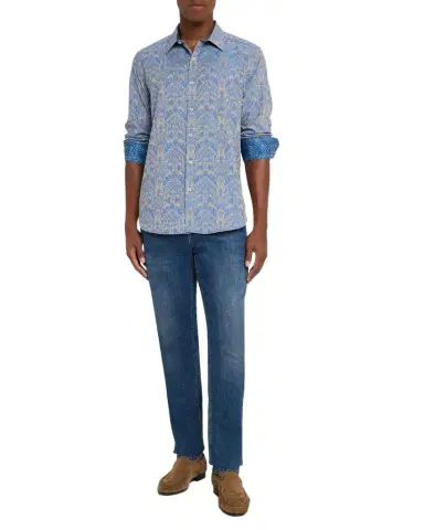 Robert Graham Men's Highland Damask Jacquard Sport Shirt | Thumbnail 1