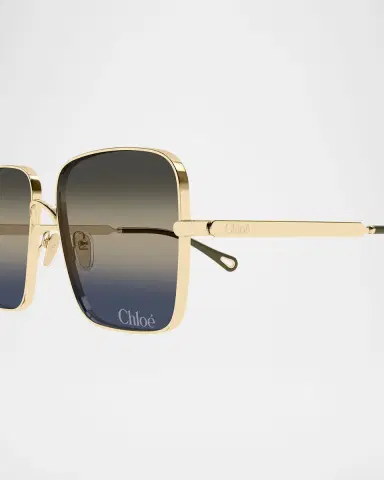 Chloé Aly 55mm Metal Square Sunglasses | Thumbnail 2