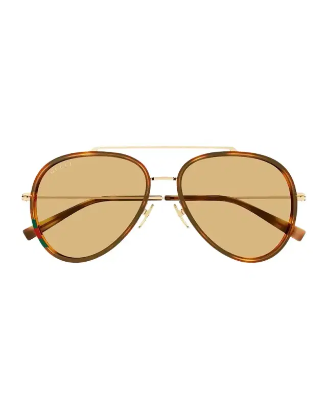 GG Tiny 56mm Acetate & Metal Aviator Sunglasses