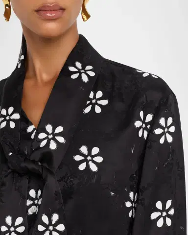 Marc Jacobs Trompe-L 'oeil Long-Sleeve Bow Blouse | Thumbnail 4 Marc Jacobs Trompe-L 'oeil Long-Sleeve Bow Blouse | Thumbnail 4