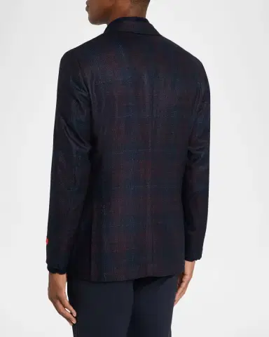 Isaia Men's Wool, Silk, and Cashmere Plaid Sport Coat | Thumbnail 2