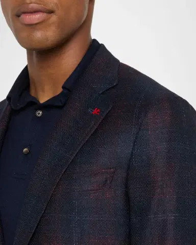 Isaia Men's Wool, Silk, and Cashmere Plaid Sport Coat | Thumbnail 4