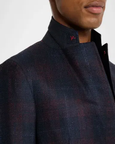 Isaia Men's Wool, Silk, and Cashmere Plaid Sport Coat | Thumbnail 6
