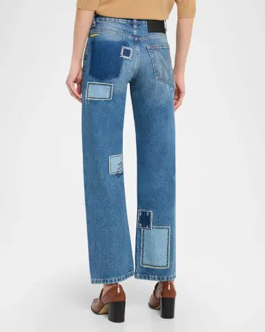 Marc Jacobs Straight-Leg Patchwork Jeans | Thumbnail 2 Marc Jacobs Straight-Leg Patchwork Jeans | Thumbnail 2