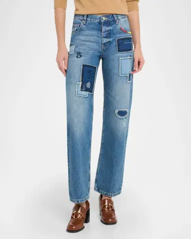 Marc Jacobs Straight-Leg Patchwork Jeans | Thumbnail 3 Marc Jacobs Straight-Leg Patchwork Jeans | Thumbnail 3