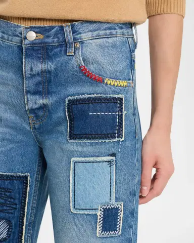 Marc Jacobs Straight-Leg Patchwork Jeans | Thumbnail 4 Marc Jacobs Straight-Leg Patchwork Jeans | Thumbnail 4