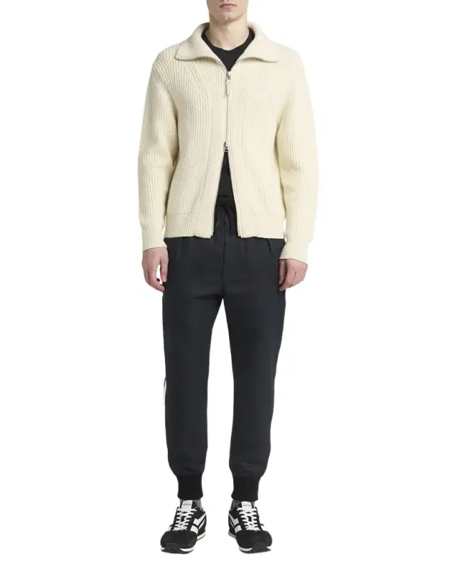 Men 's Wool and Mohair Blend Full Zip Sweater