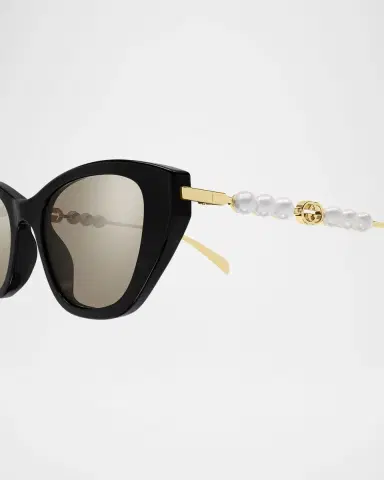 Gucci Pearls and Strass 50mm Acetate Cat-Eye Sunglasses | Thumbnail 2 Gucci Pearls and Strass 50mm Acetate Cat-Eye Sunglasses | Thumbnail 2