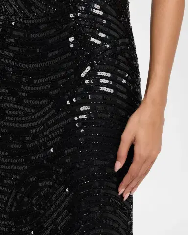 Aidan Mattox Strapless Bead & Sequin Column Gown | Thumbnail 5